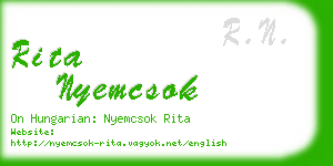 rita nyemcsok business card